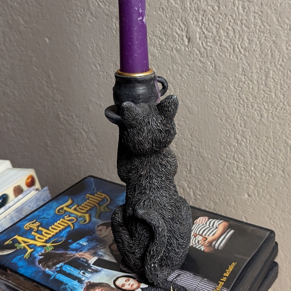 Black Cat Candle Holder - Picture 5 of 11